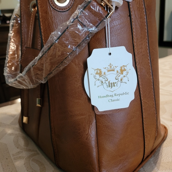 Handbag Republic Classic- cognac color, vegan leather - Picture 3 of 14